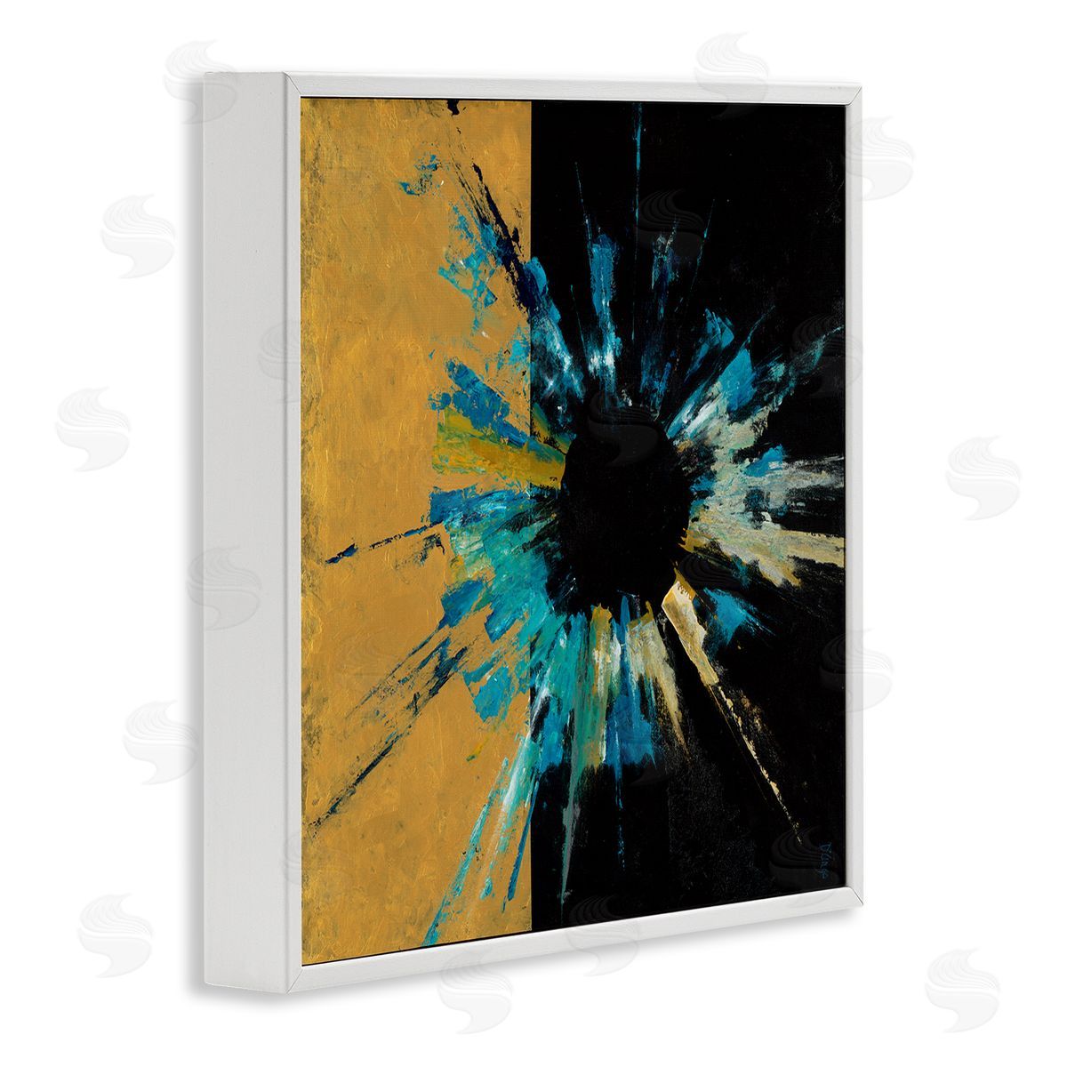 Cosmic Abstract Painting White Frame Print Wall Art, Home Decor by Dina D'Argo