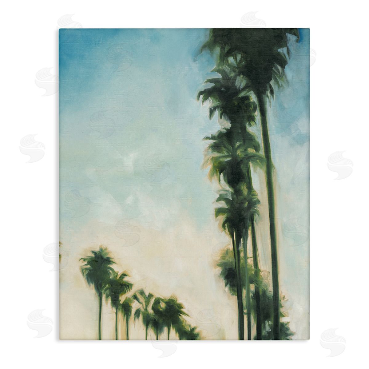 Hollywood Palm Trees Canvas Wall Art, Home Decor by KC Haxton