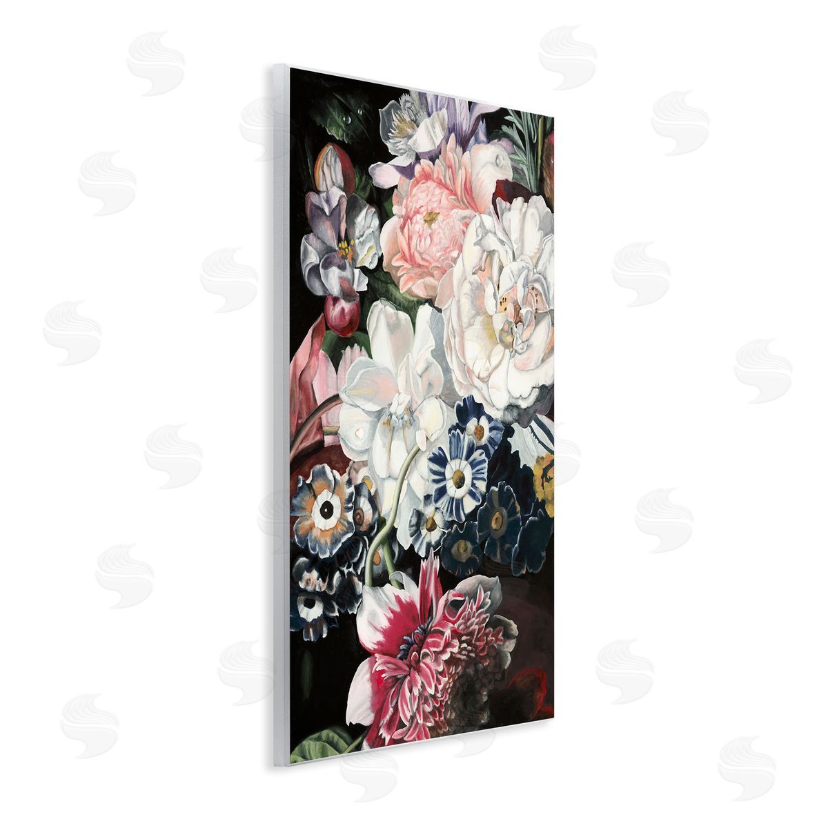 Vintage Blooming Florals Wood Plaque Wall Art, Home Decor by Naomi McCavitt