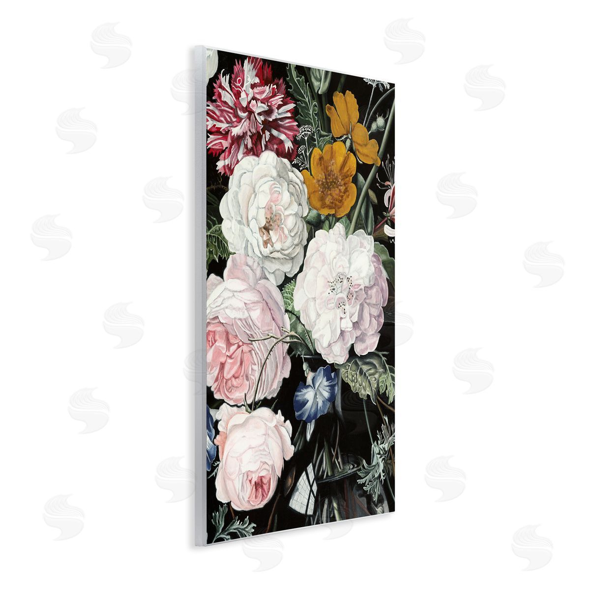 Traditional Baroque Bouquet Wood Plaque Wall Art, Home Decor by Naomi McCavitt