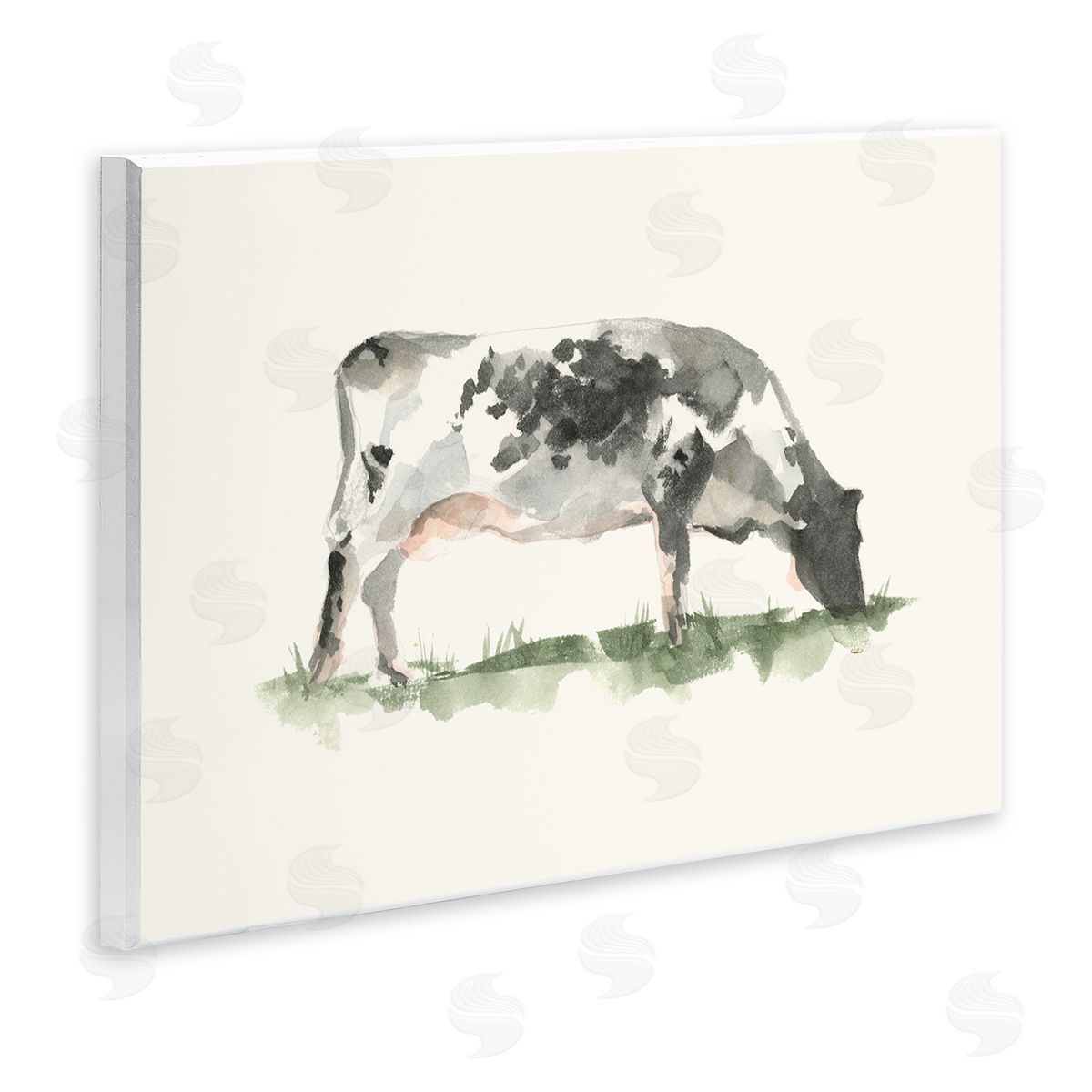 Grazing Farm Animal Cattle Wood Plaque Wall Art, Home Decor by Ethan Harper