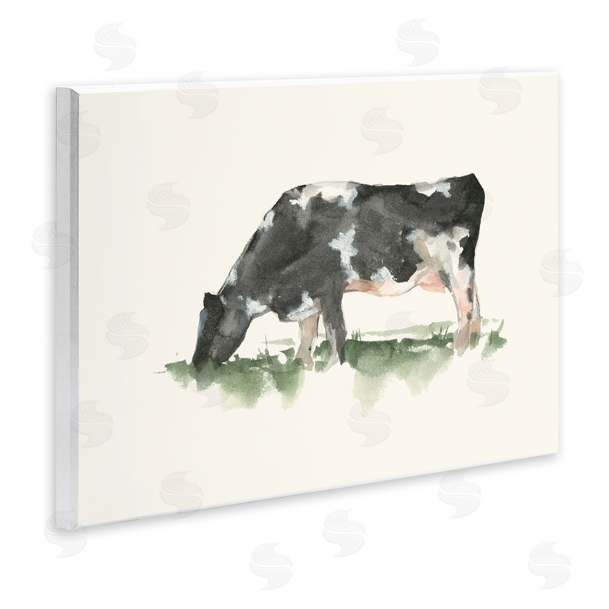 Grazing Farm Animal Cow Wood Plaque Wall Art, Home Decor by Ethan Harper