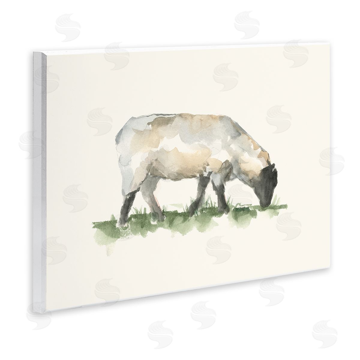 Grazing Farm Animal Sheep Wood Plaque Wall Art, Home Decor by Ethan Harper