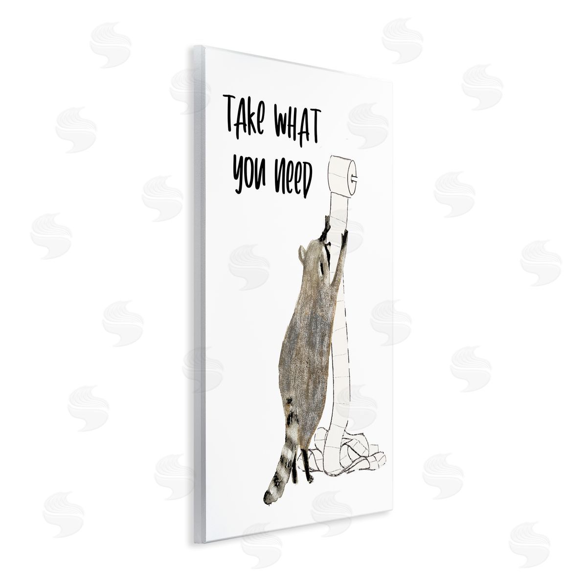Take What You Need Racoon Wood Plaque Wall Art, Home Decor by Victoria Barnes