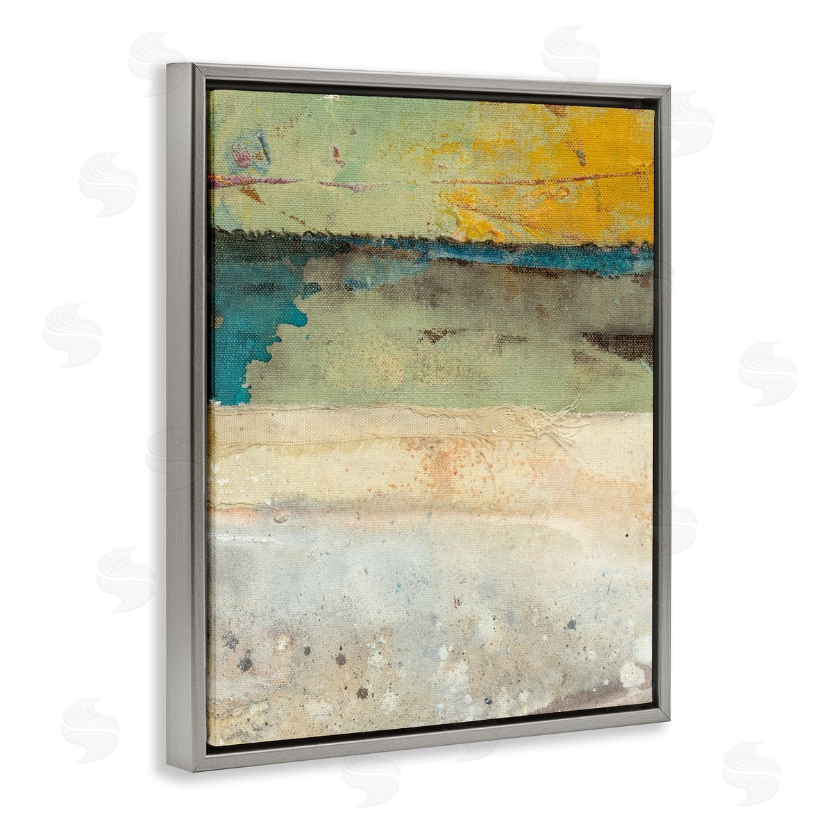 Broken to Beautiful Painting Grey Floating Frame Canvas Wall Art, Home Decor by Erin Ashley