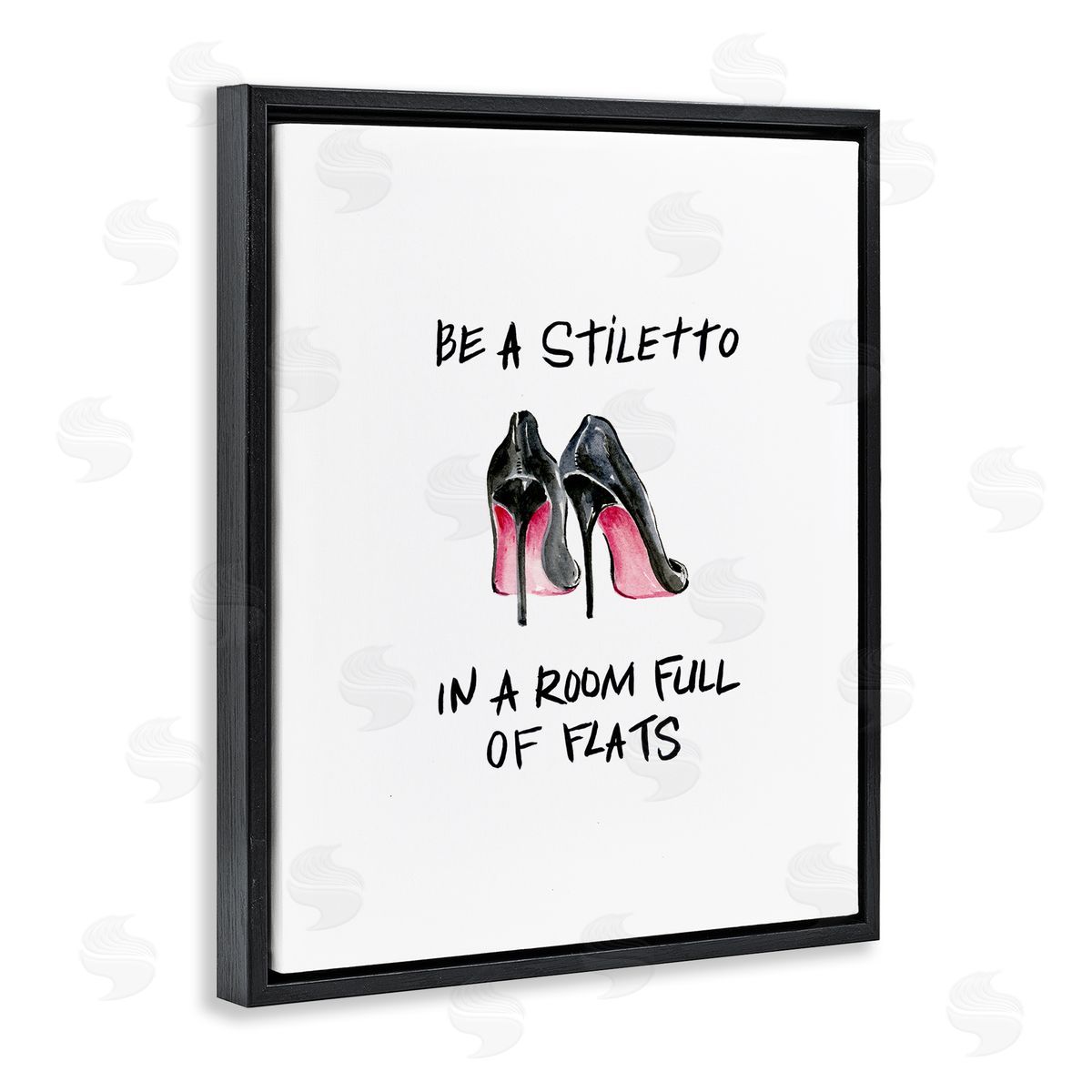 Regina Moore Be a Stiletto Fashion Quote Black Floater Frame Canvas Art