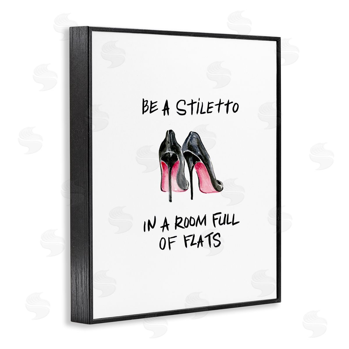 Regina Moore Be a Stiletto Fashion Quote Black Framed Giclee Wall Art