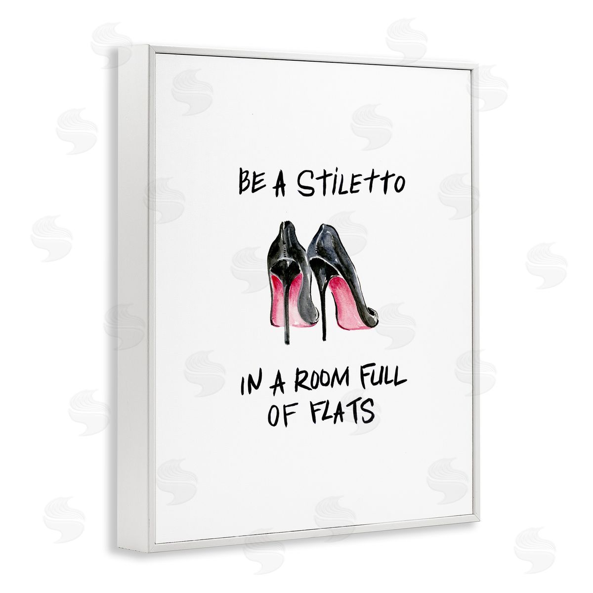 Regina Moore Be a Stiletto Fashion Quote White Framed Giclee Wall Art