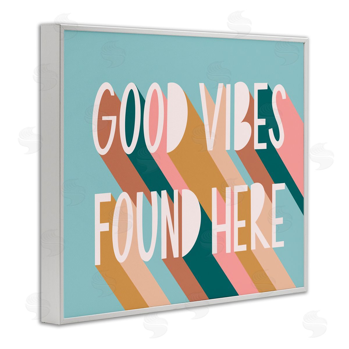 Amanda Houston Good Vibes Found Here Color Pop White Framed Giclee Wall Art