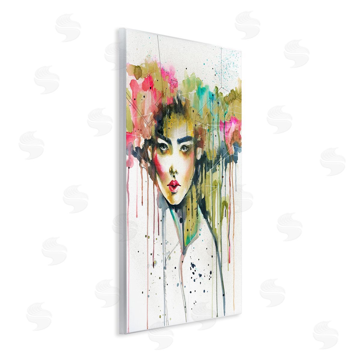 Elisaveta Stoilova Colorful Female Crown Portrait Wall Plaque Art