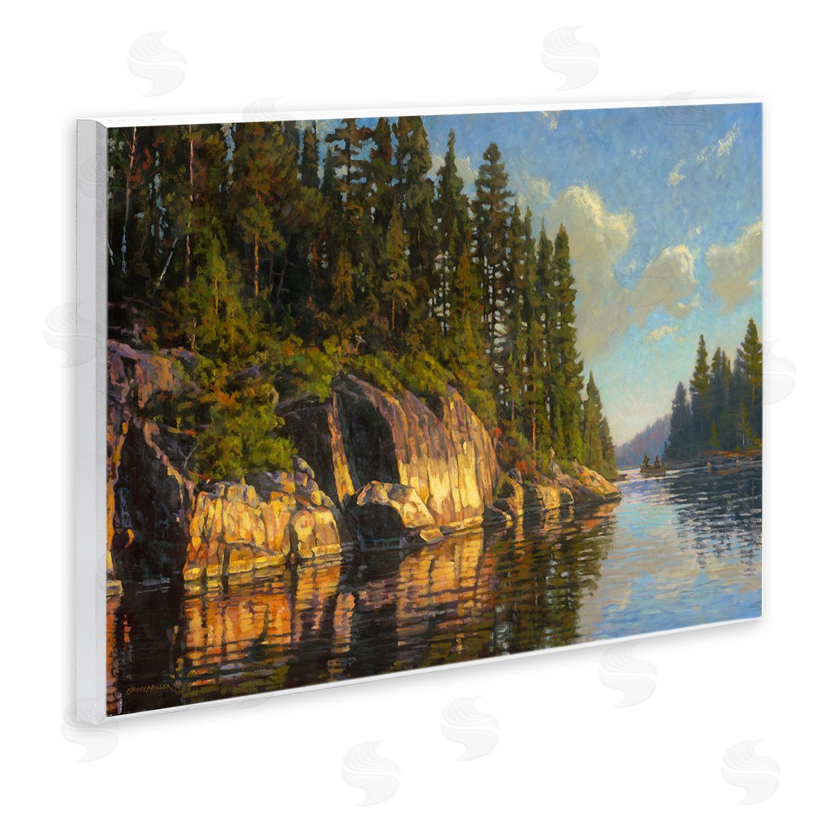 Bruce Miller Sunrise Reflective River Painting Wall Plaque Art
