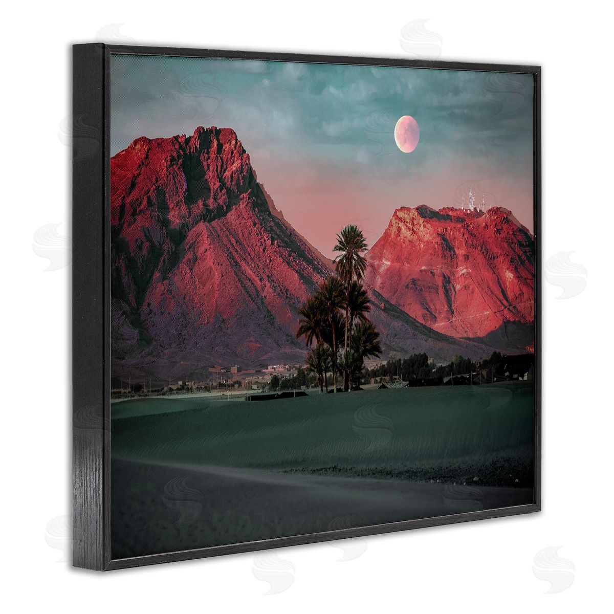 Ziwei Li Desert Canyon Warm Color Landscape Black Framed Giclee Wall Art