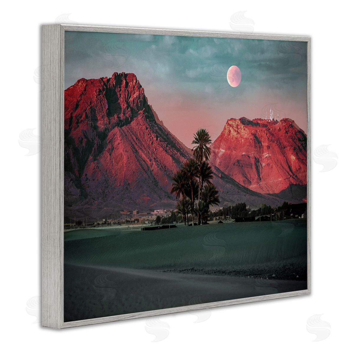 Ziwei Li Desert Canyon Warm Color Landscape Gray Framed Giclee Wall Art