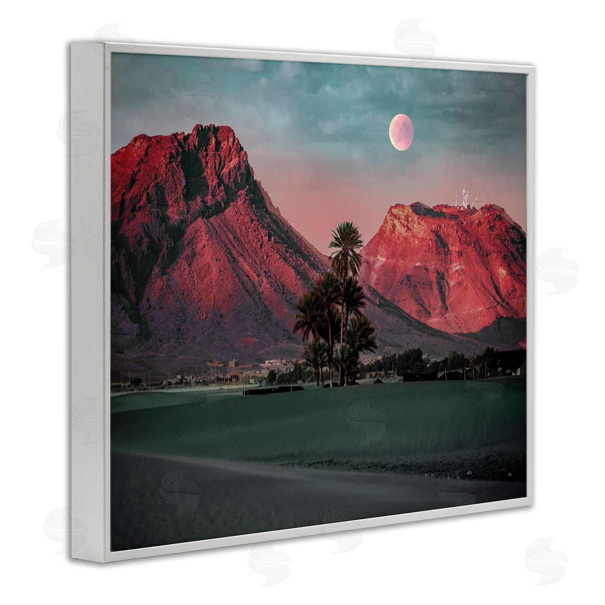 Ziwei Li Desert Canyon Warm Color Landscape White Framed Giclee Wall Art