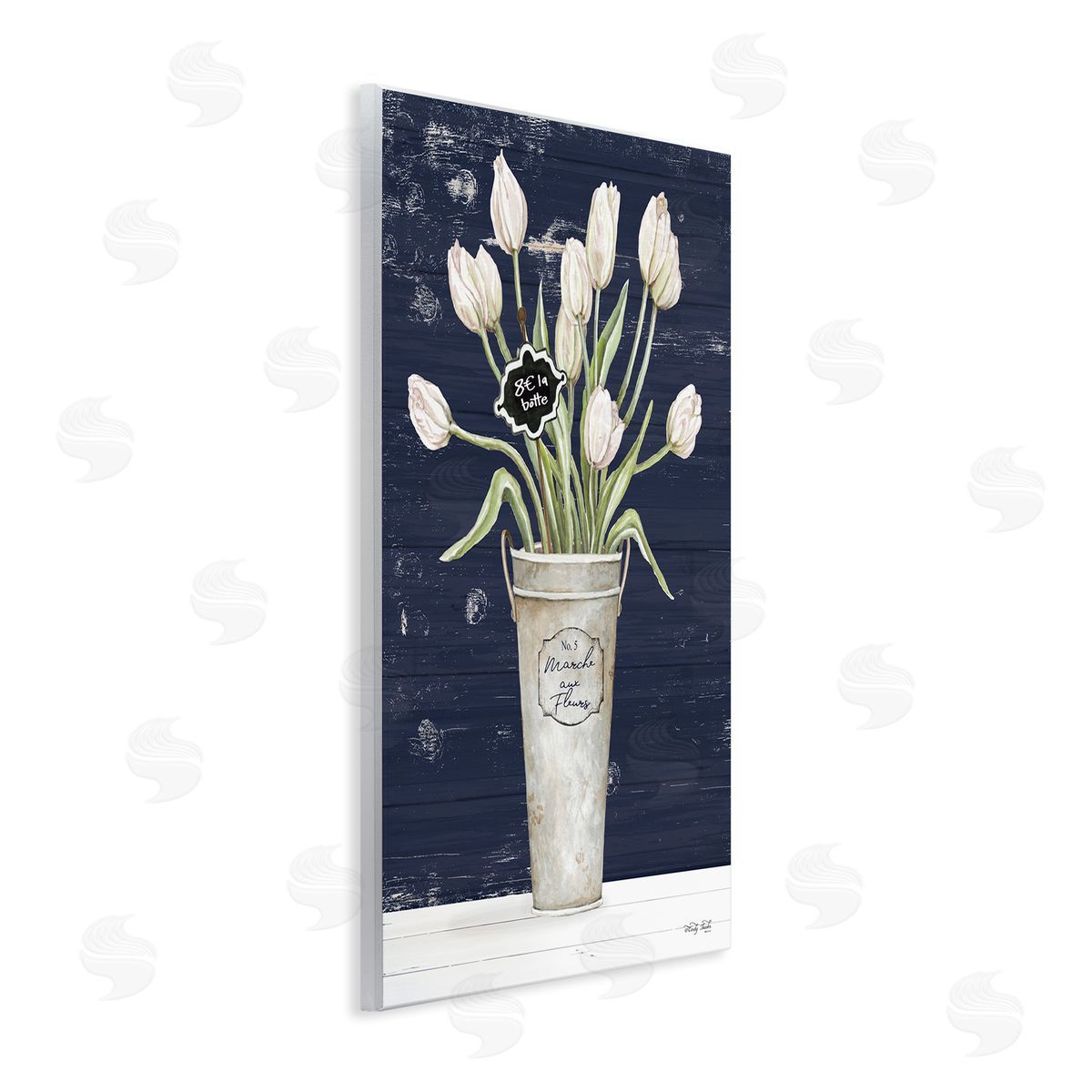 Cindy Jacobs Charming White Tulip Bouquet Wall Plaque Art