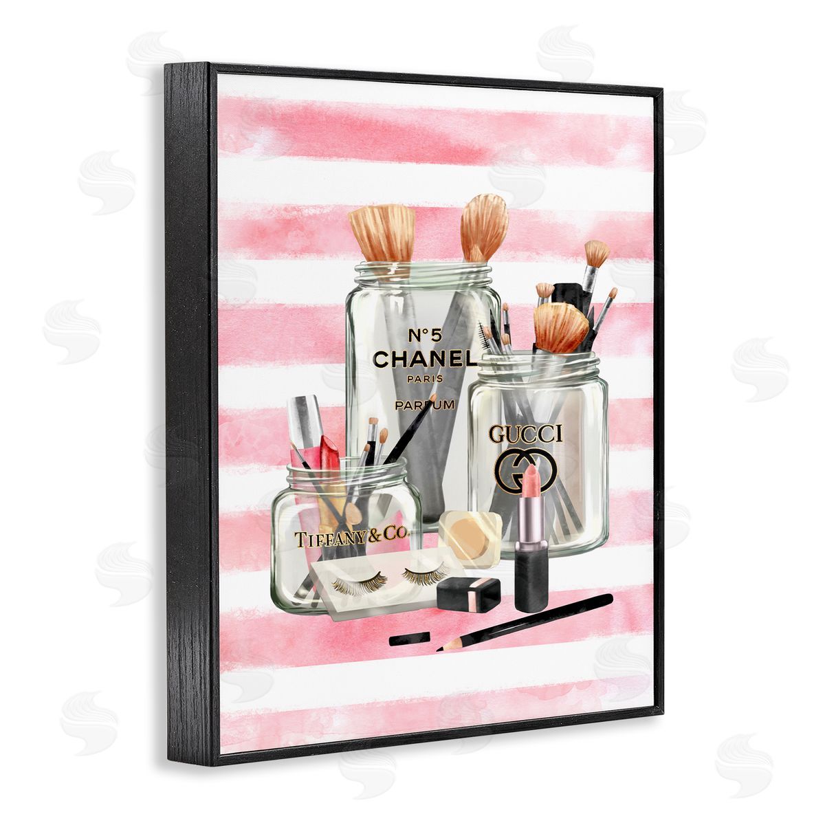 Ziwei Li Fashion Jars Pink Cosmetic Accessories Black Framed Giclee Wall Art