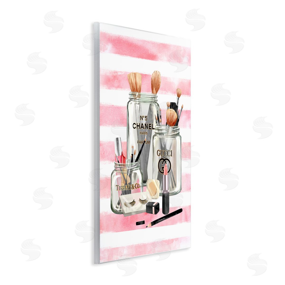 Ziwei Li Fashion Jars Pink Cosmetic Accessories Wall Plaque Art