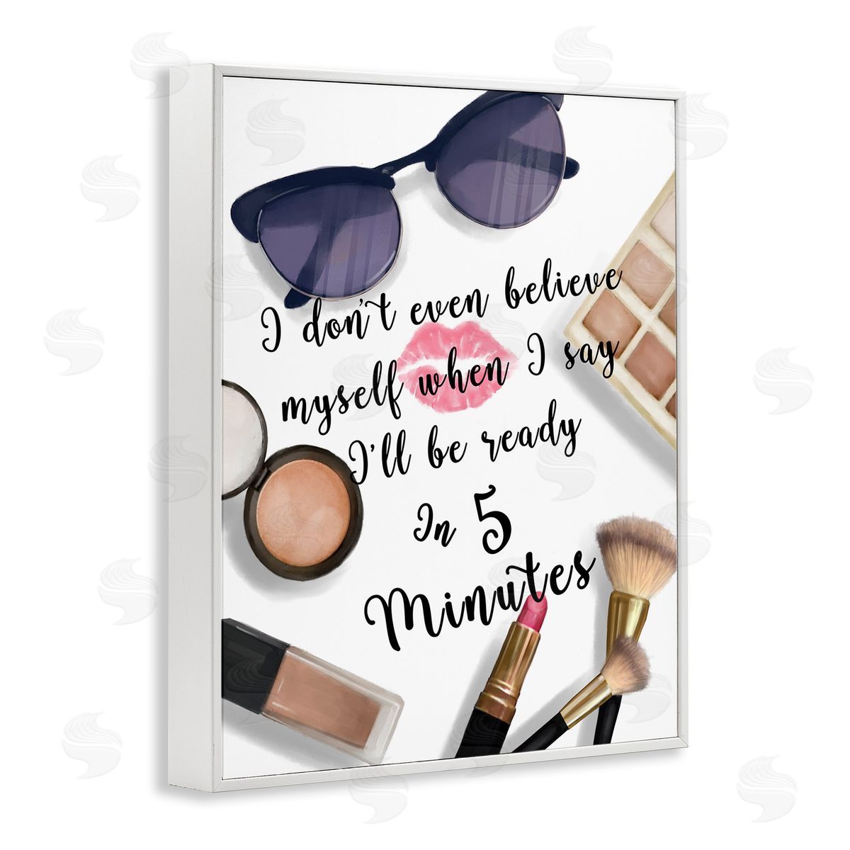Ziwei Li Fashion Ready in Five Glam Humor White Framed Giclee Wall Art