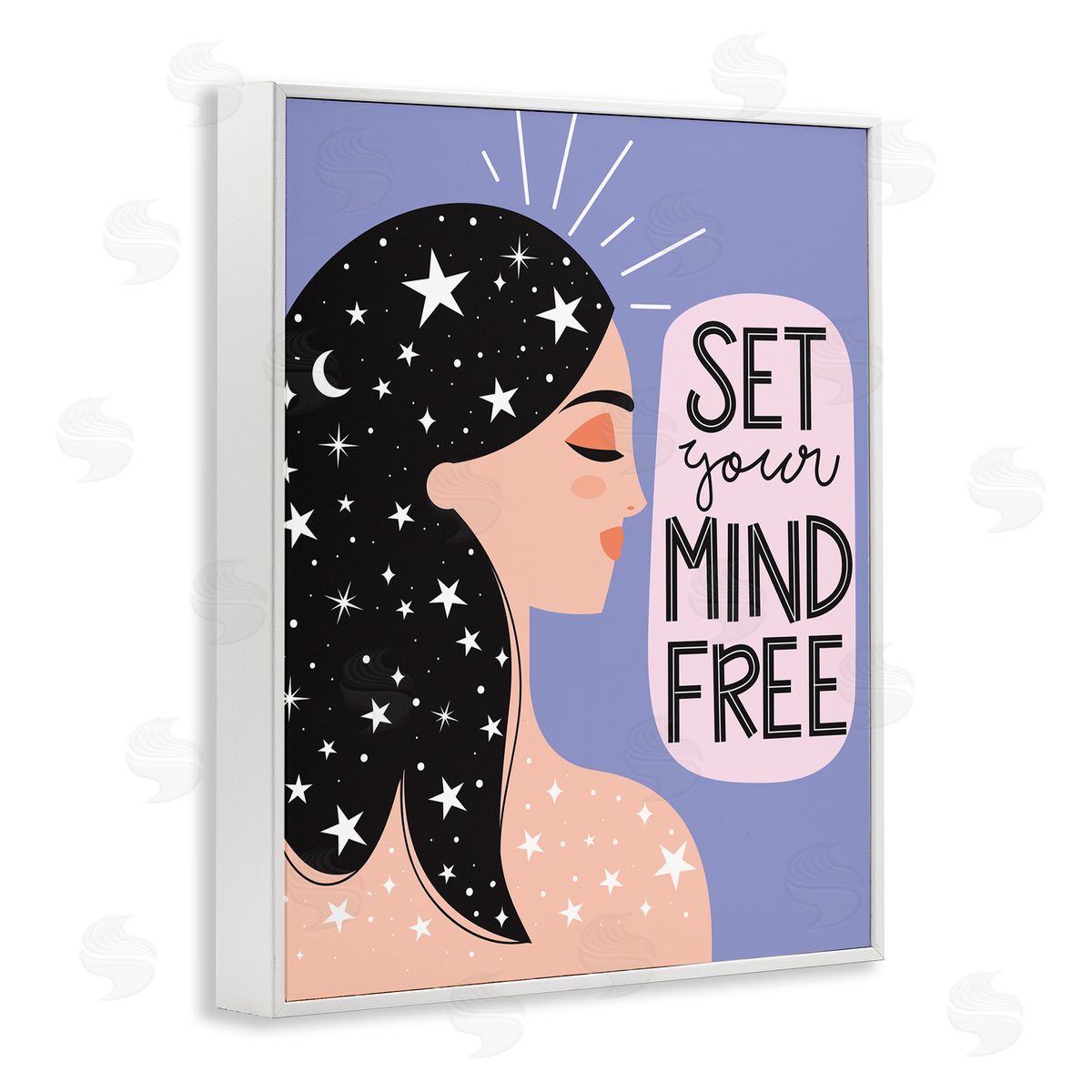 Ilis Avilés Set Your Mind Free Female Constellations White Framed Giclee Wall Art