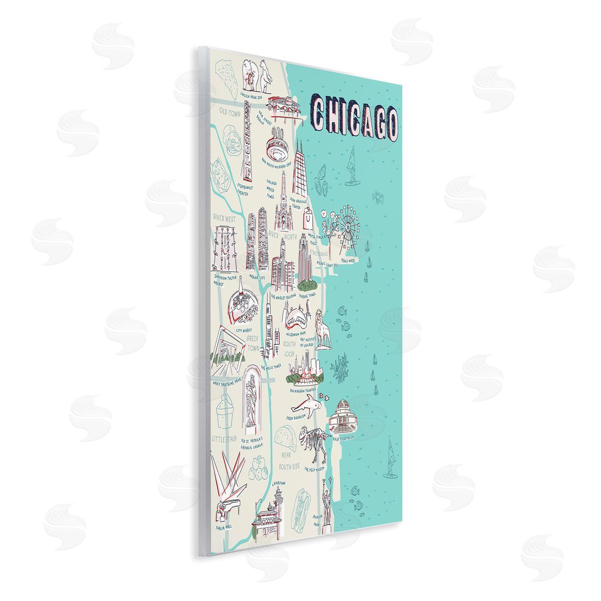 Ziwei Li Chicago Illinois Tourist Destinations Wall Plaque Art