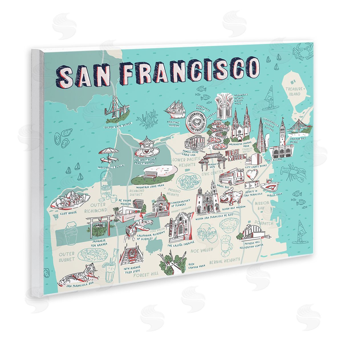 Ziwei Li San Francisco California Tourist Destinations Wall Plaque Art