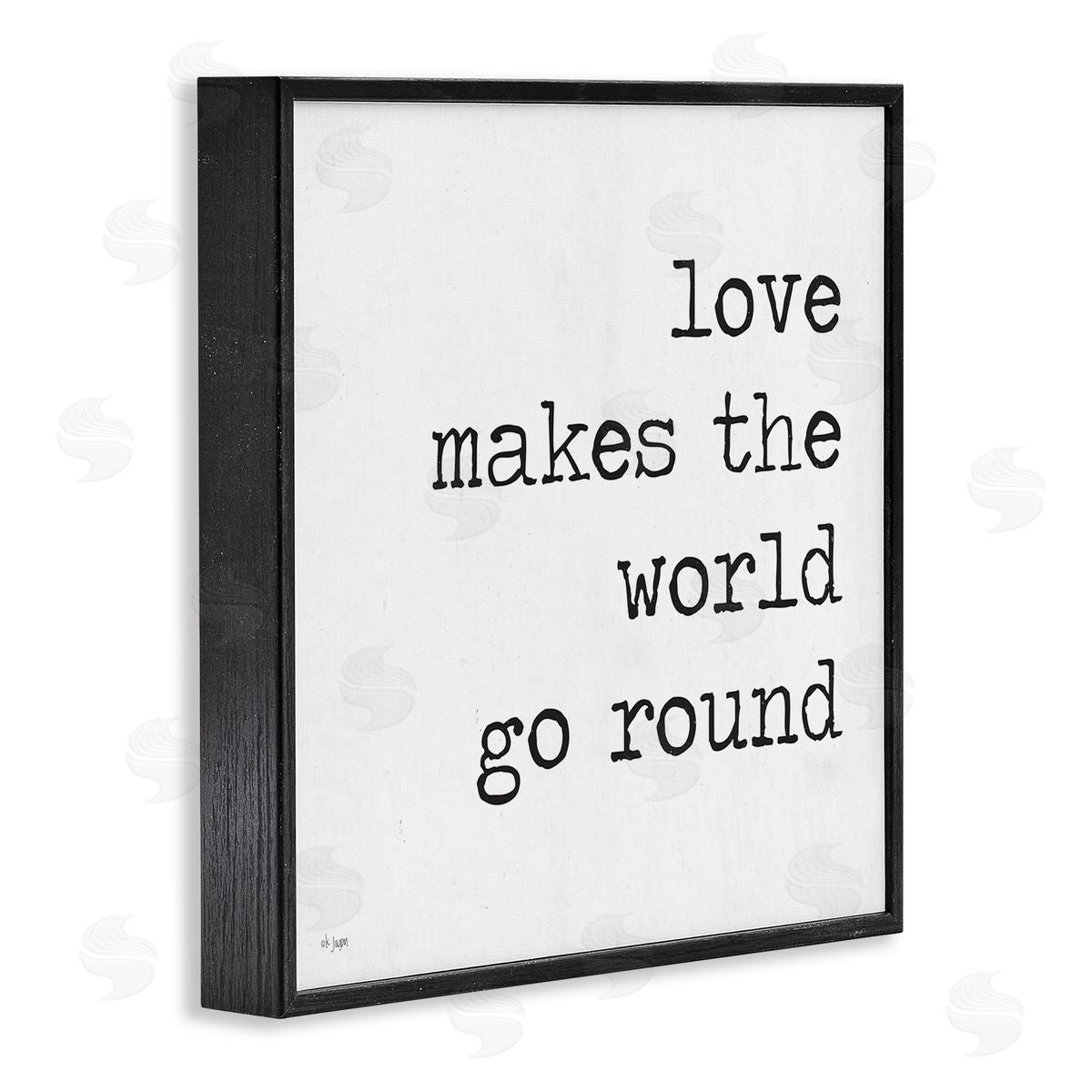 Jaxn Blvd. Love Quote Minimal Text Black Framed Giclee Wall Art
