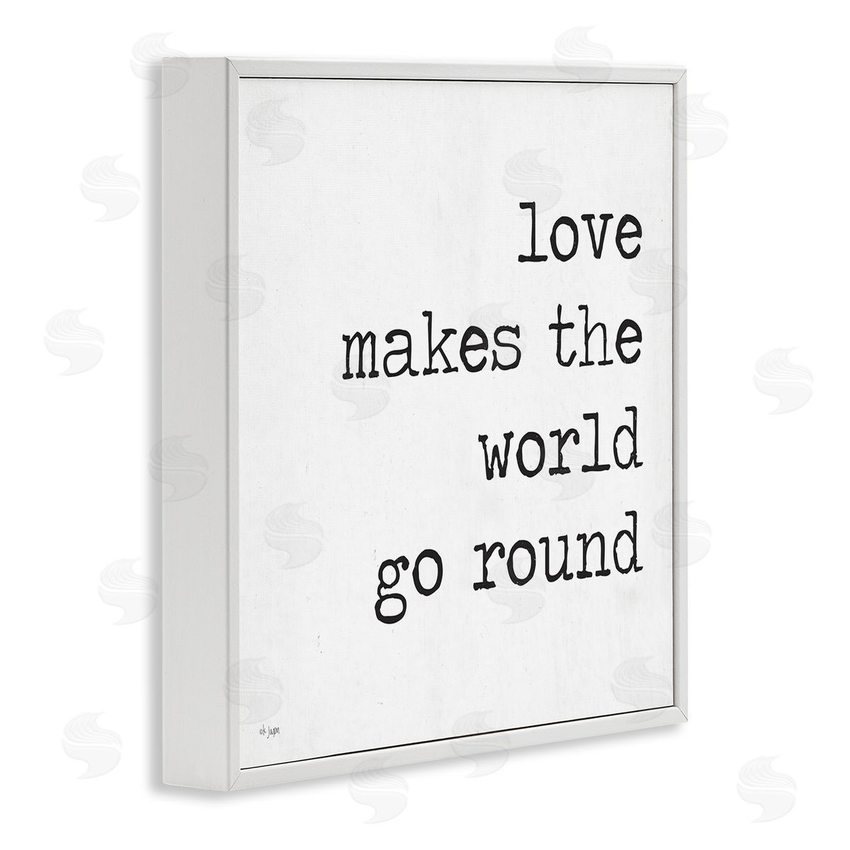 Jaxn Blvd. Love Quote Minimal Text White Framed Giclee Wall Art