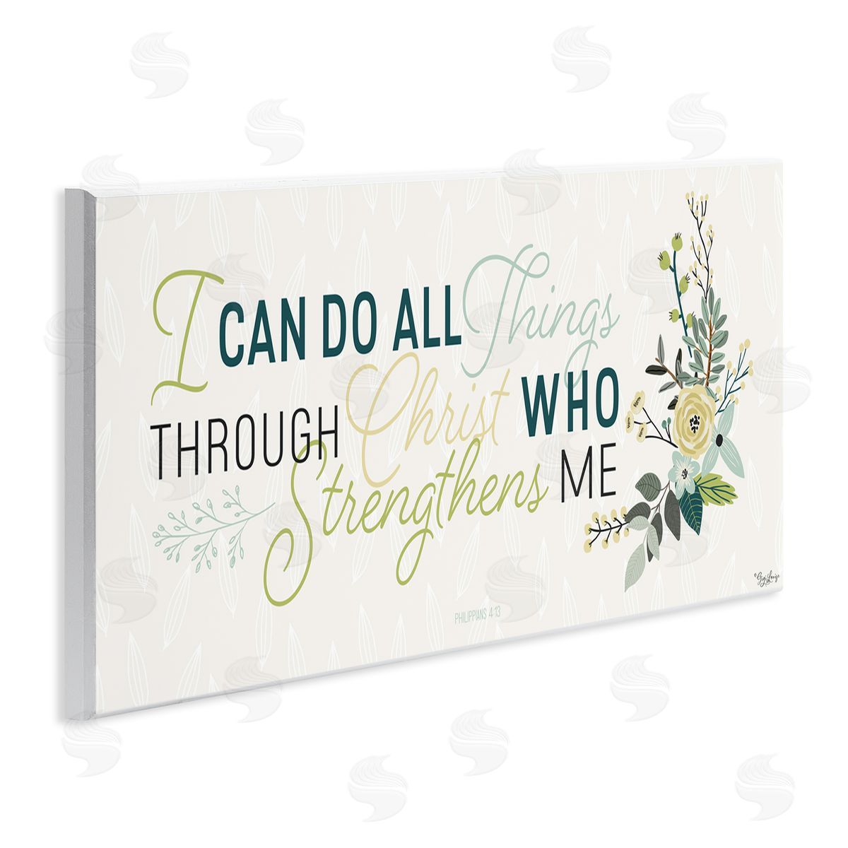 Gigi Louise He Strengthens Me Faith Based Quote Wall Plaque Art