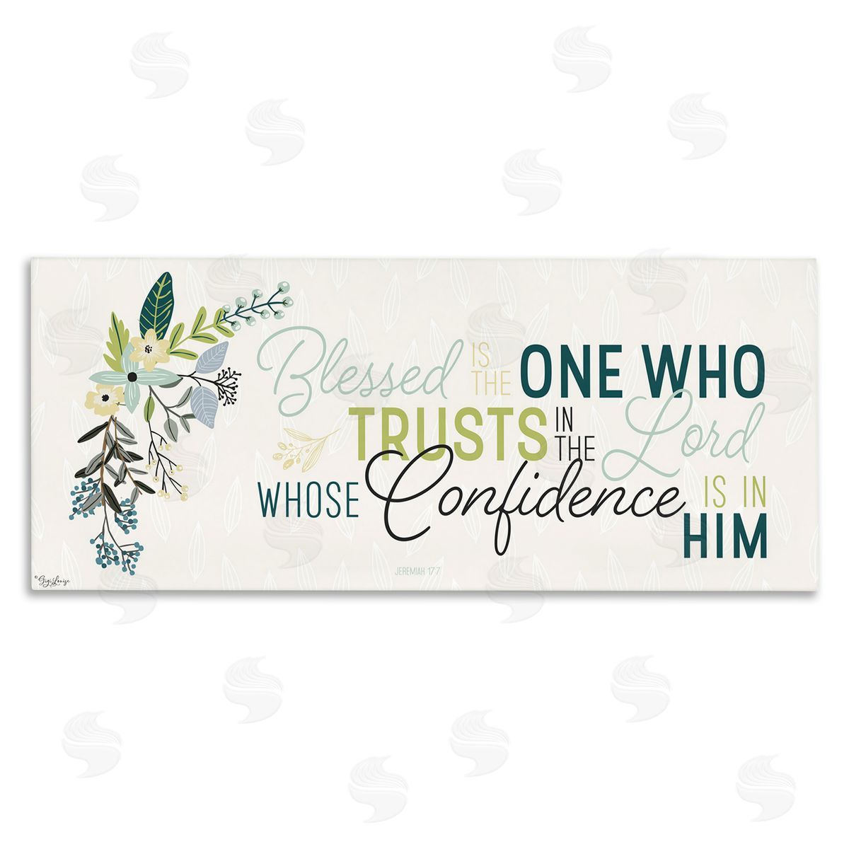 Gigi Louise Confidence is in Him Faith Quote Canvas Wall Art