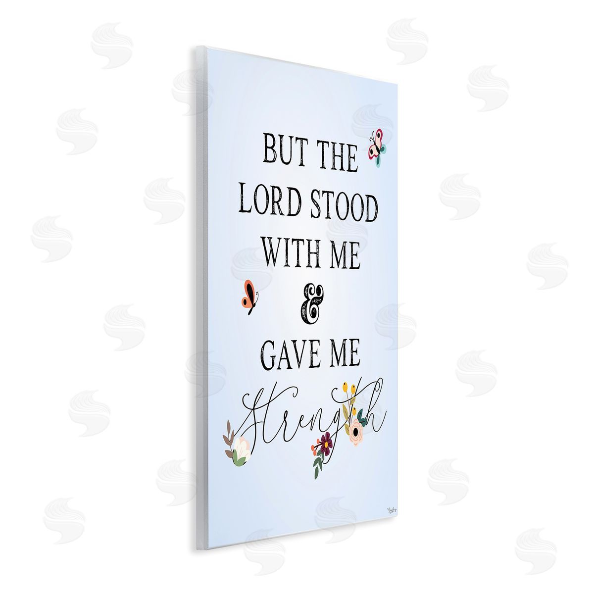 Gigi Louise Lord Stood With Me Faith Based Floral Wall Plaque Art