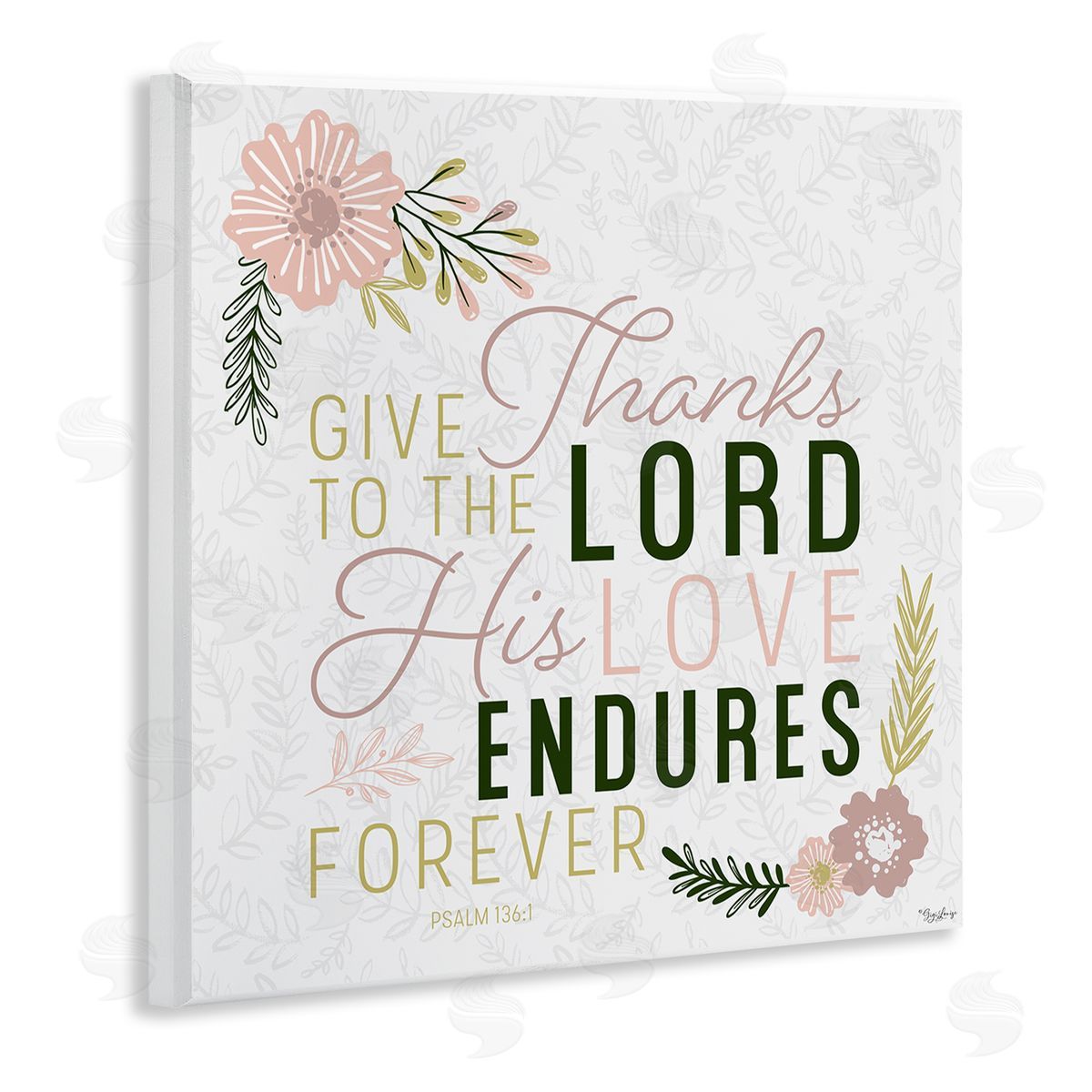 Gigi Louise His Love Endures Forever Faith Design Wall Plaque Art