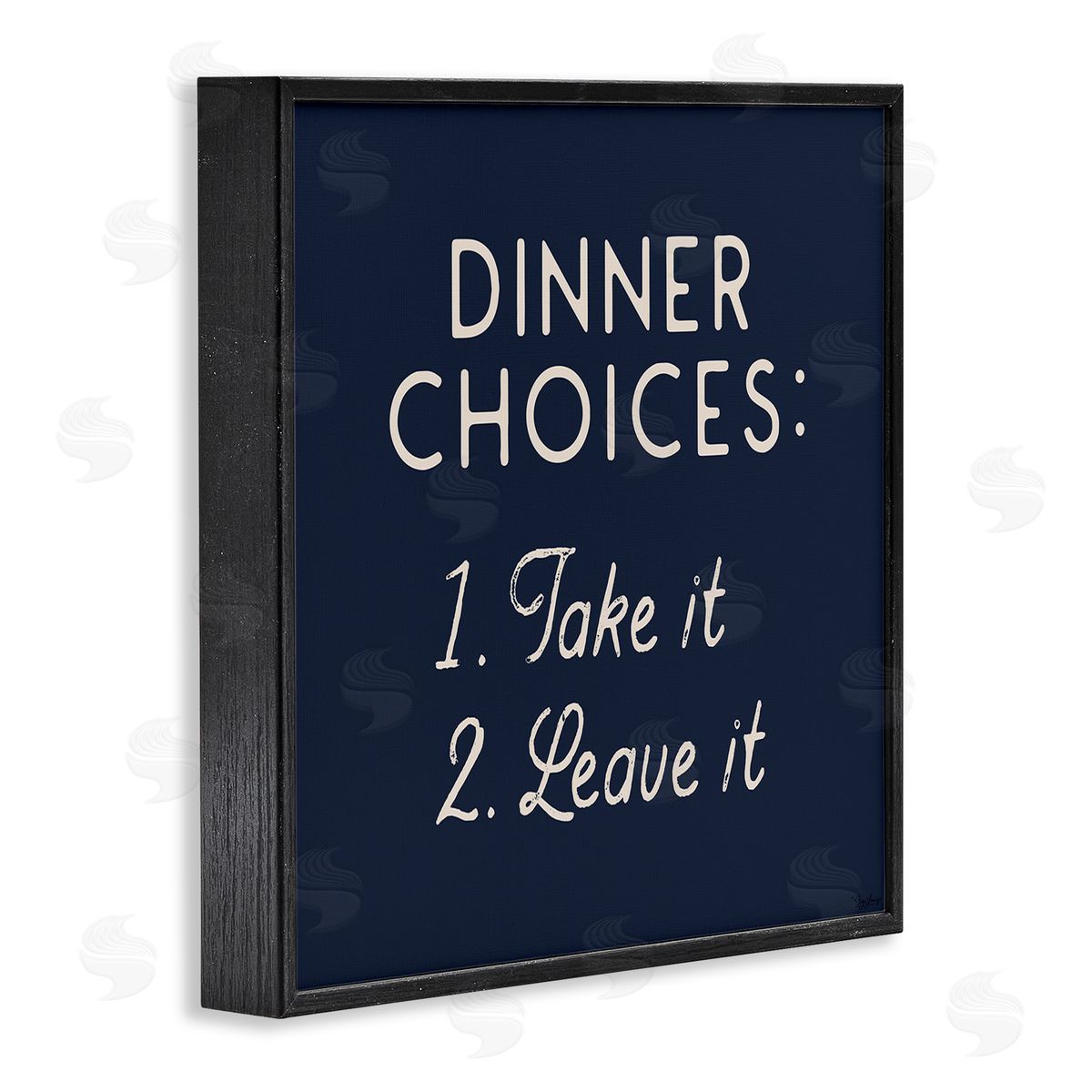 Gigi Louise Dinner Choices Take or Leave It Black Framed Giclee Wall Art