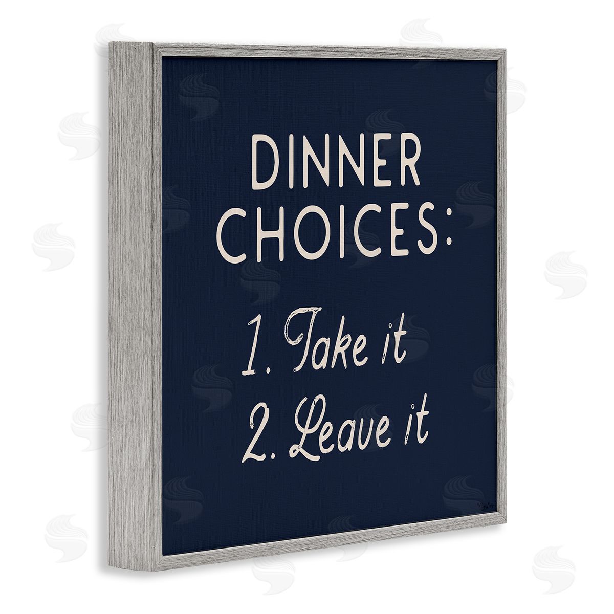 Gigi Louise Dinner Choices Take or Leave It Gray Framed Giclee Wall Art