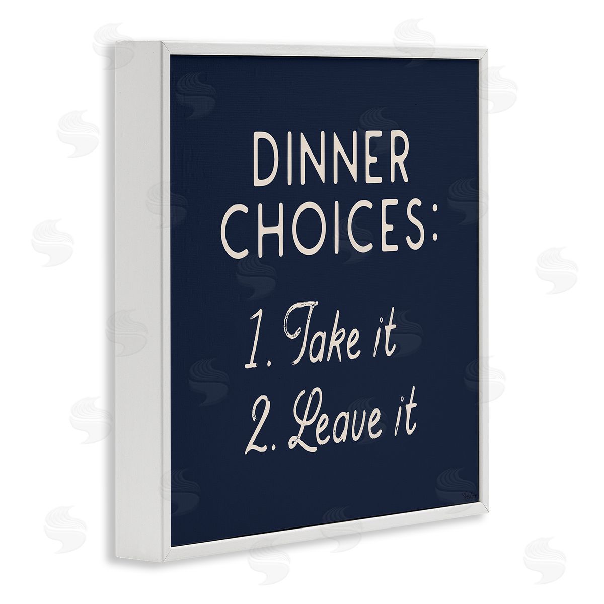 Gigi Louise Dinner Choices Take or Leave It White Framed Giclee Wall Art