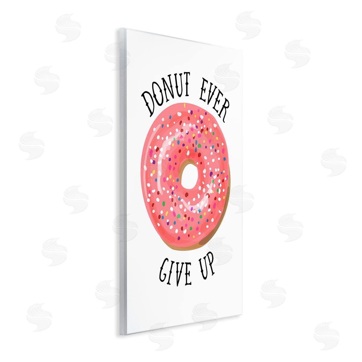 Lisa Lane Donut Give Up Minimal Food Pun Wall Plaque Art