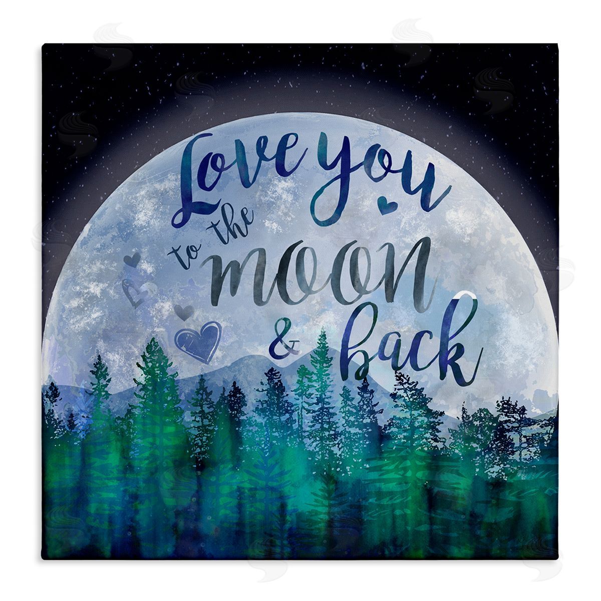 Lisa Lane Love You to the Moon Lunar Forest Canvas Wall Art