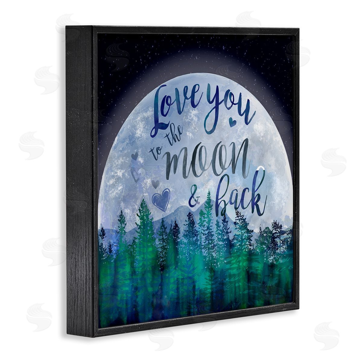 Lisa Lane Love You to the Moon Lunar Forest Black Framed Giclee Wall Art