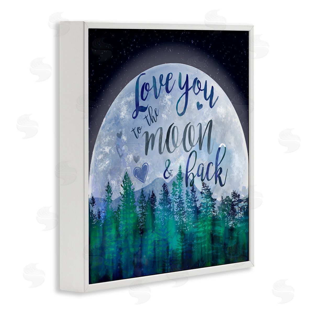 Lisa Lane Love You to the Moon Lunar Forest White Framed Giclee Wall Art
