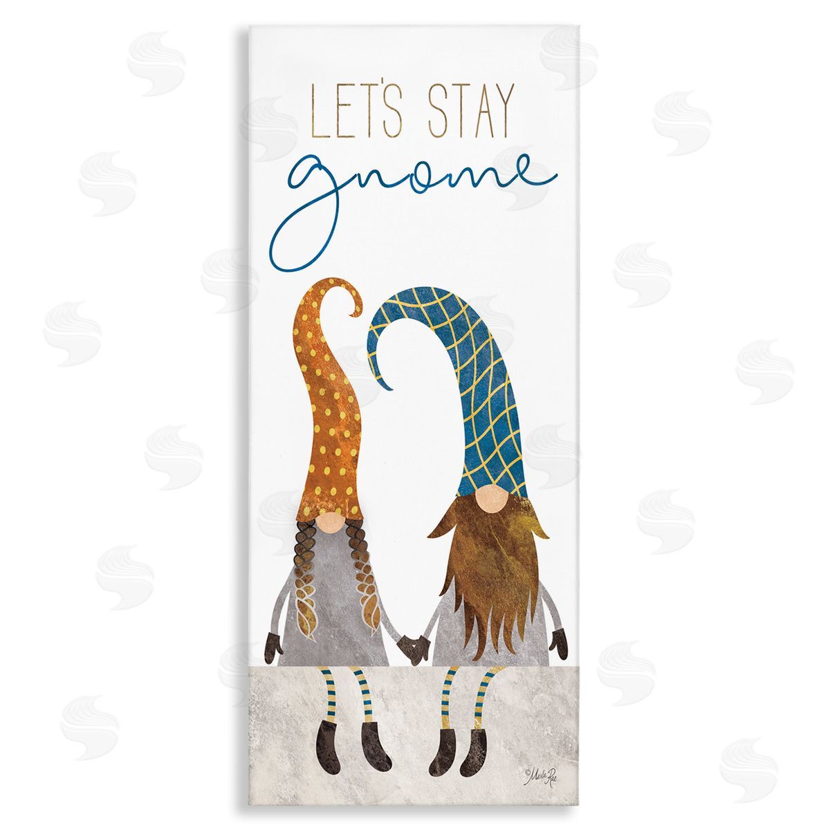 Marla Rae Lets Stay Gnome Pun Mythological Creatures Canvas Wall Art