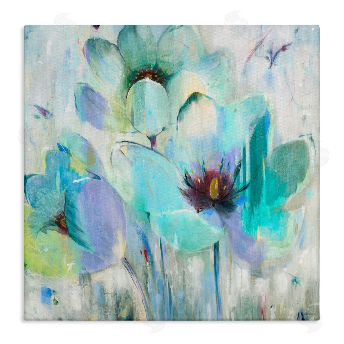 Jill Martin Blue Lily Abstraction Rustic Charm Canvas Wall Art