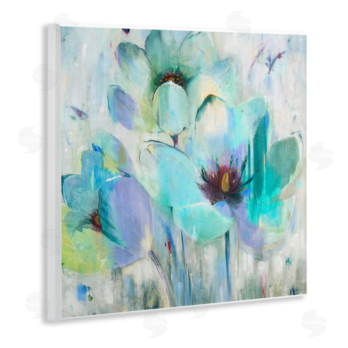 Jill Martin Blue Lily Abstraction Rustic Charm Wall Plaque Art