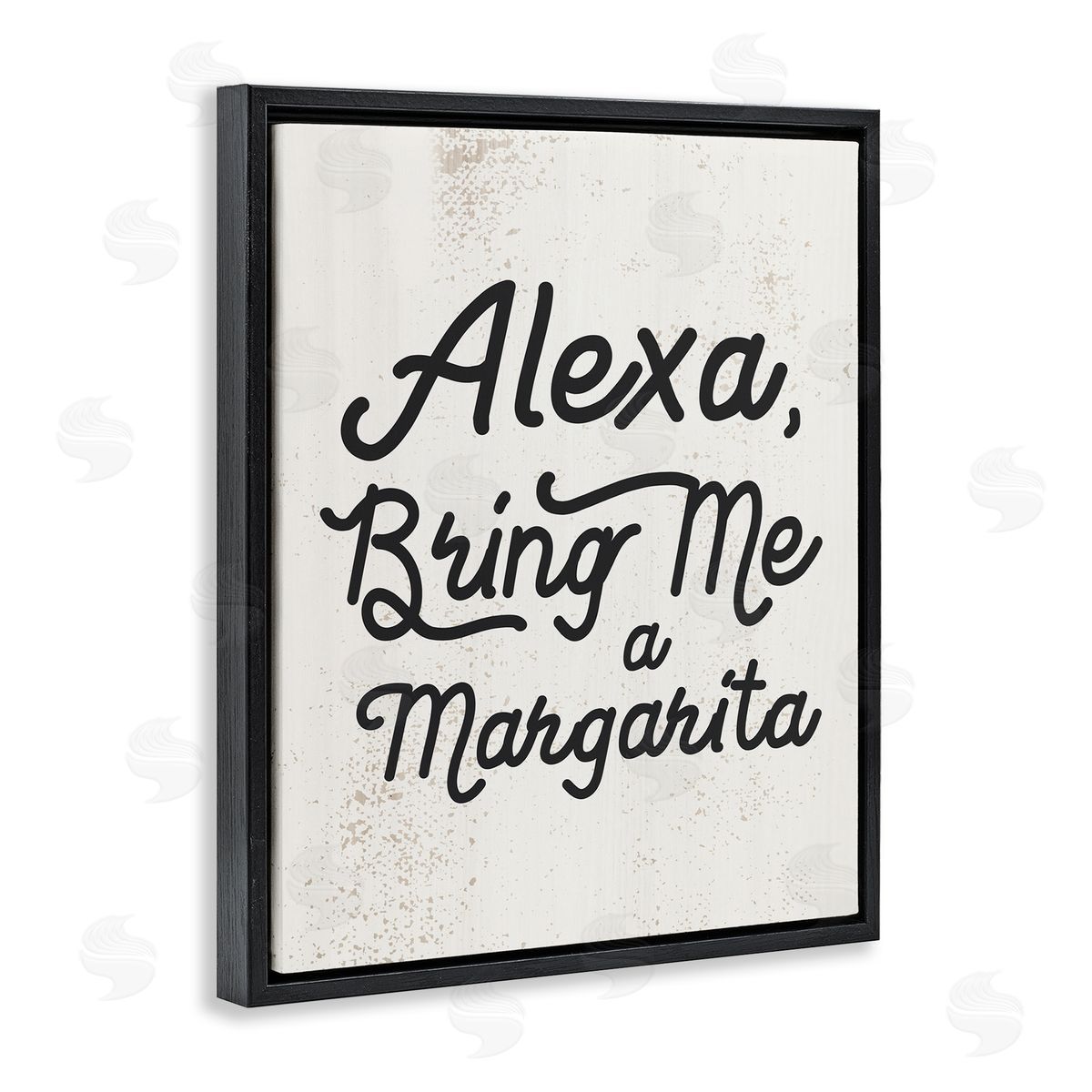 Stupell Studio Alexa Bring Me Margarita Kitchen Sign Black Floater Frame Canvas Art