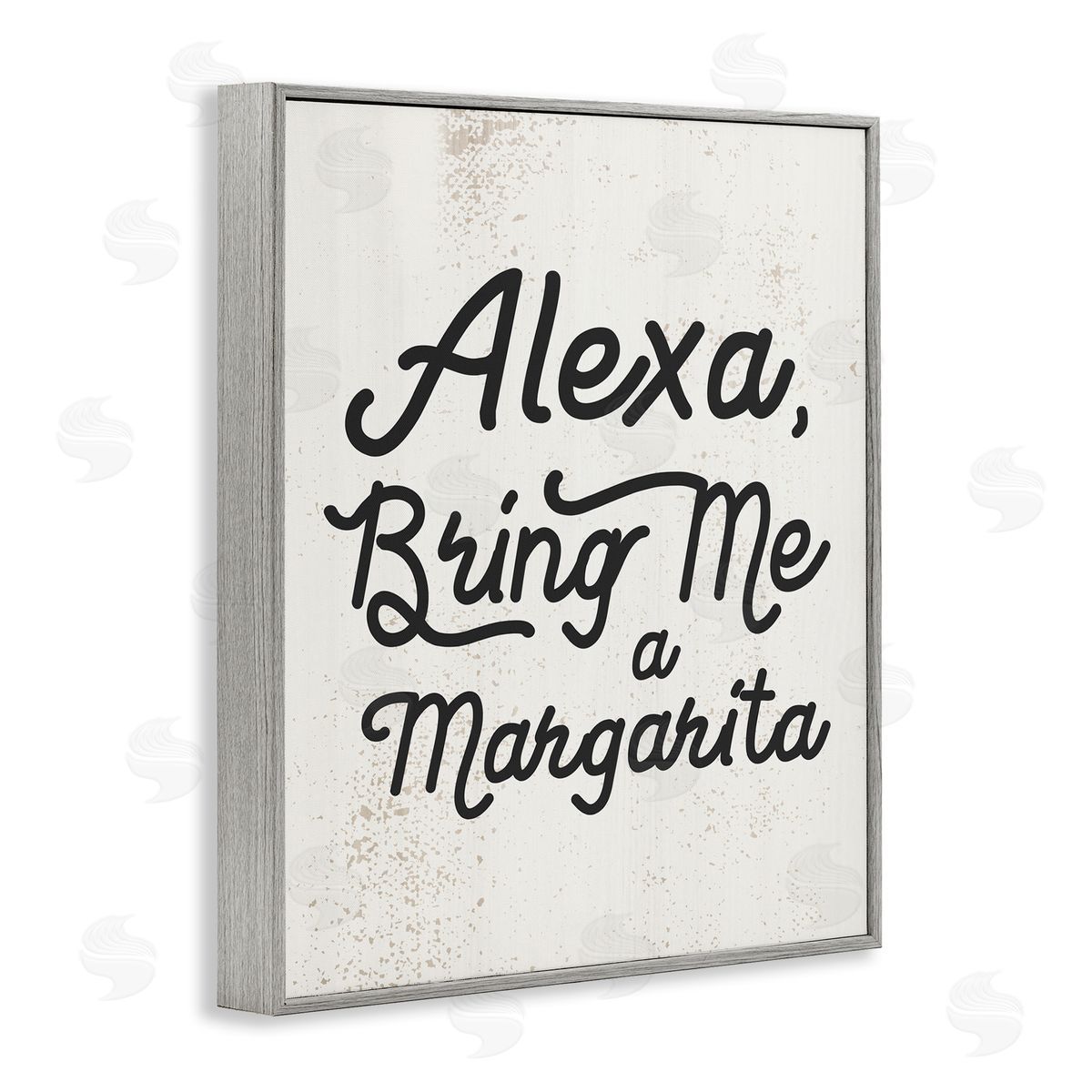 Stupell Studio Alexa Bring Me Margarita Kitchen Sign Gray Framed Giclee Wall Art