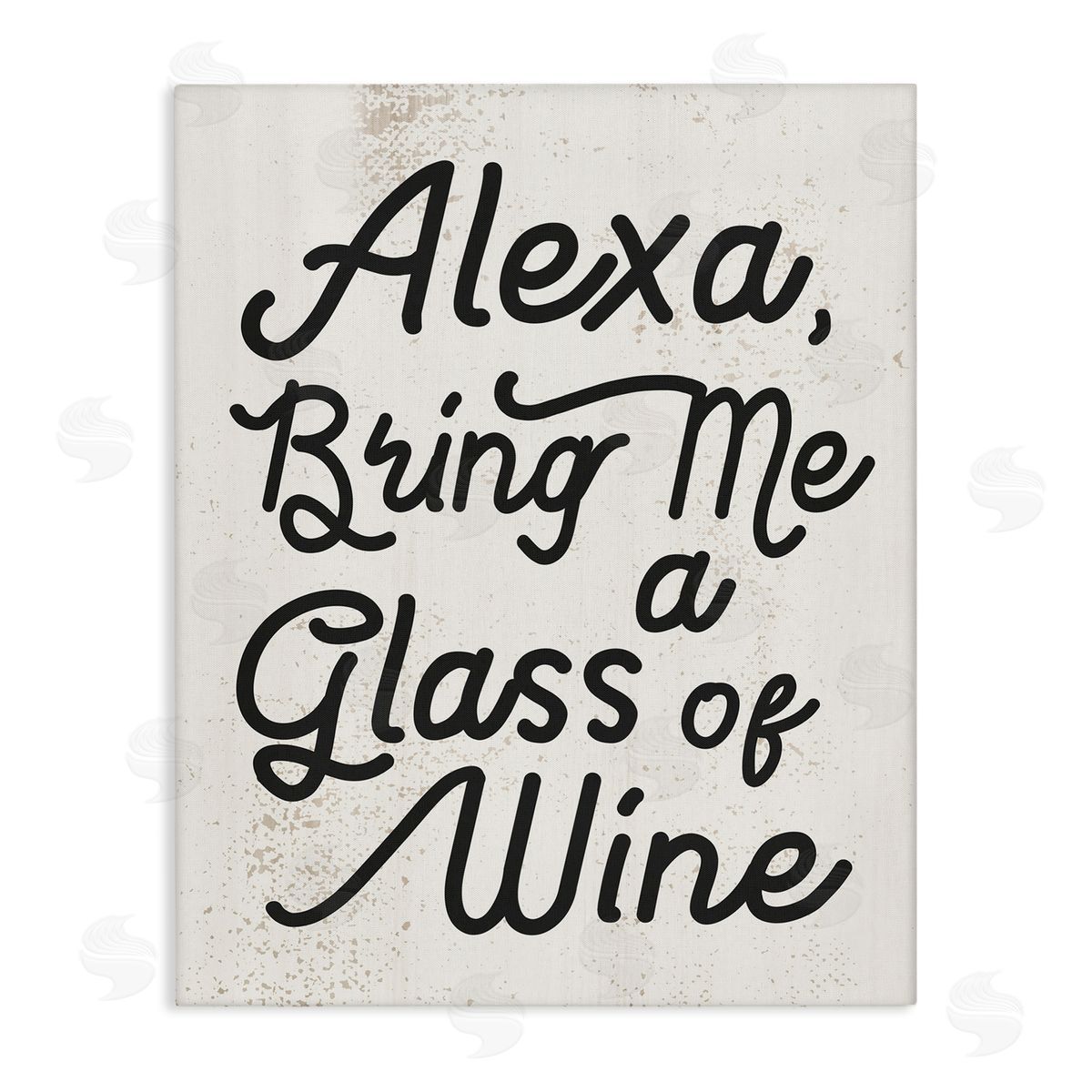 Stupell Studio Alexa Bring Me Wine Kitchen Sign Canvas Wall Art
