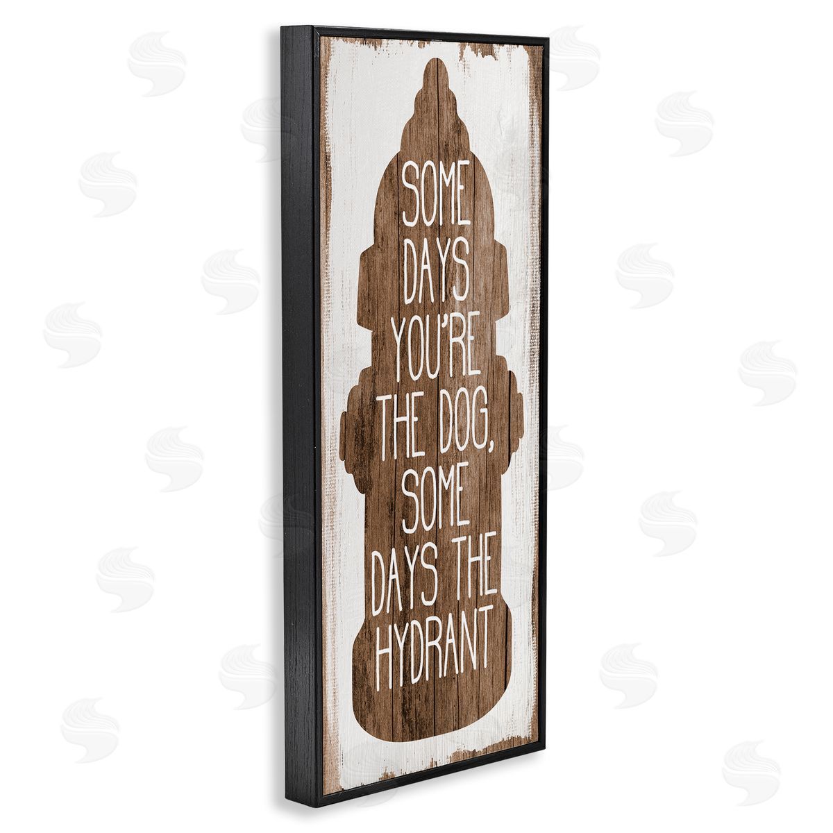 Dog or Hydrant Funny Pet Metaphor Black Frame Print Wall Art, Home Decor by Stupell Studio