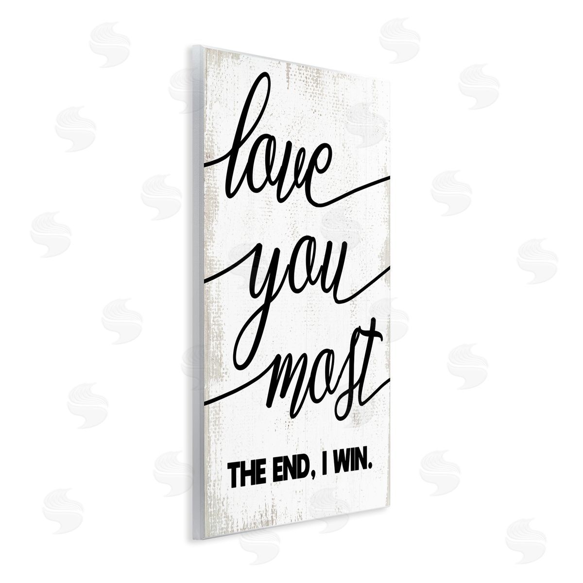 Stupell Studio Love You Most Rustic Word Design Wall Plaque Art