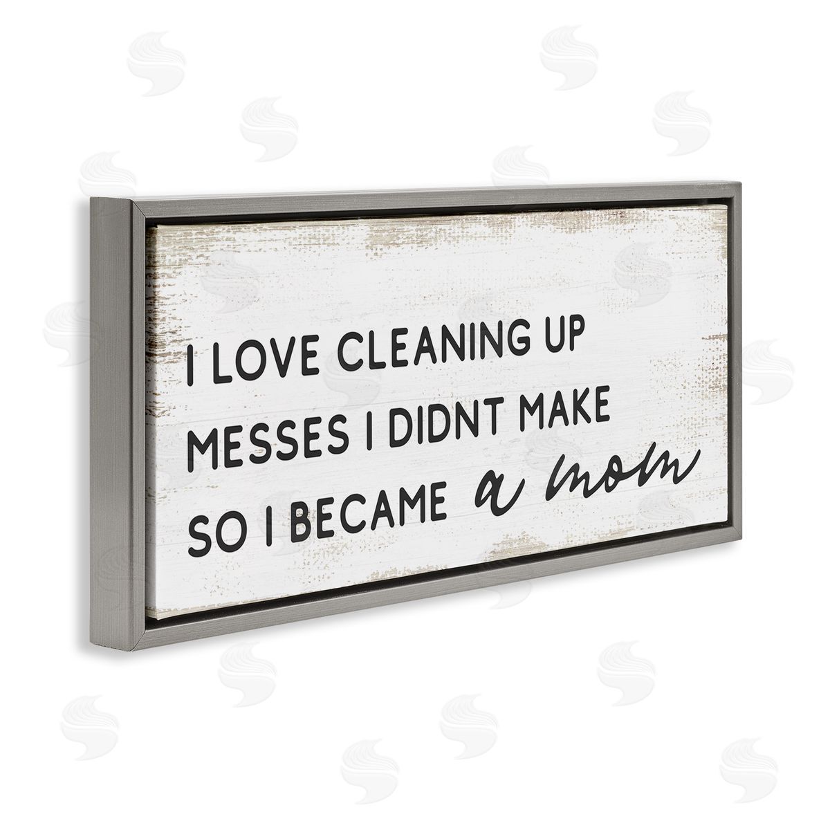 Stupell Studio Funny Became A Mom Design Gray Floater Frame Canvas Art