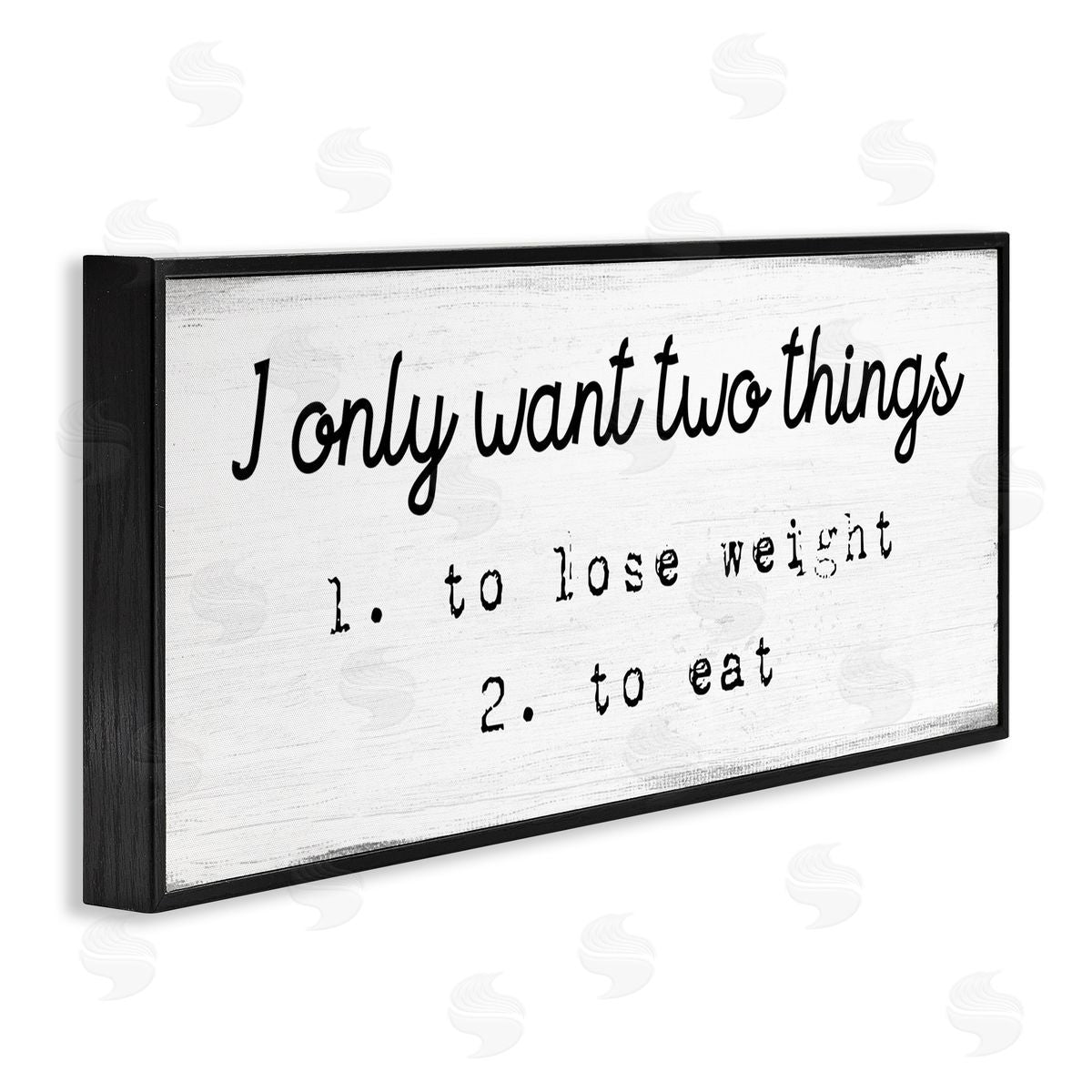 Stupell Studio I Only Want Funny Food Habits Black Framed Giclee Wall Art