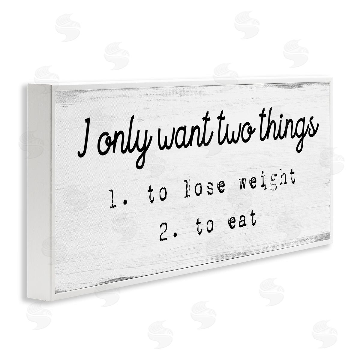 Stupell Studio I Only Want Funny Food Habits White Framed Giclee Wall Art