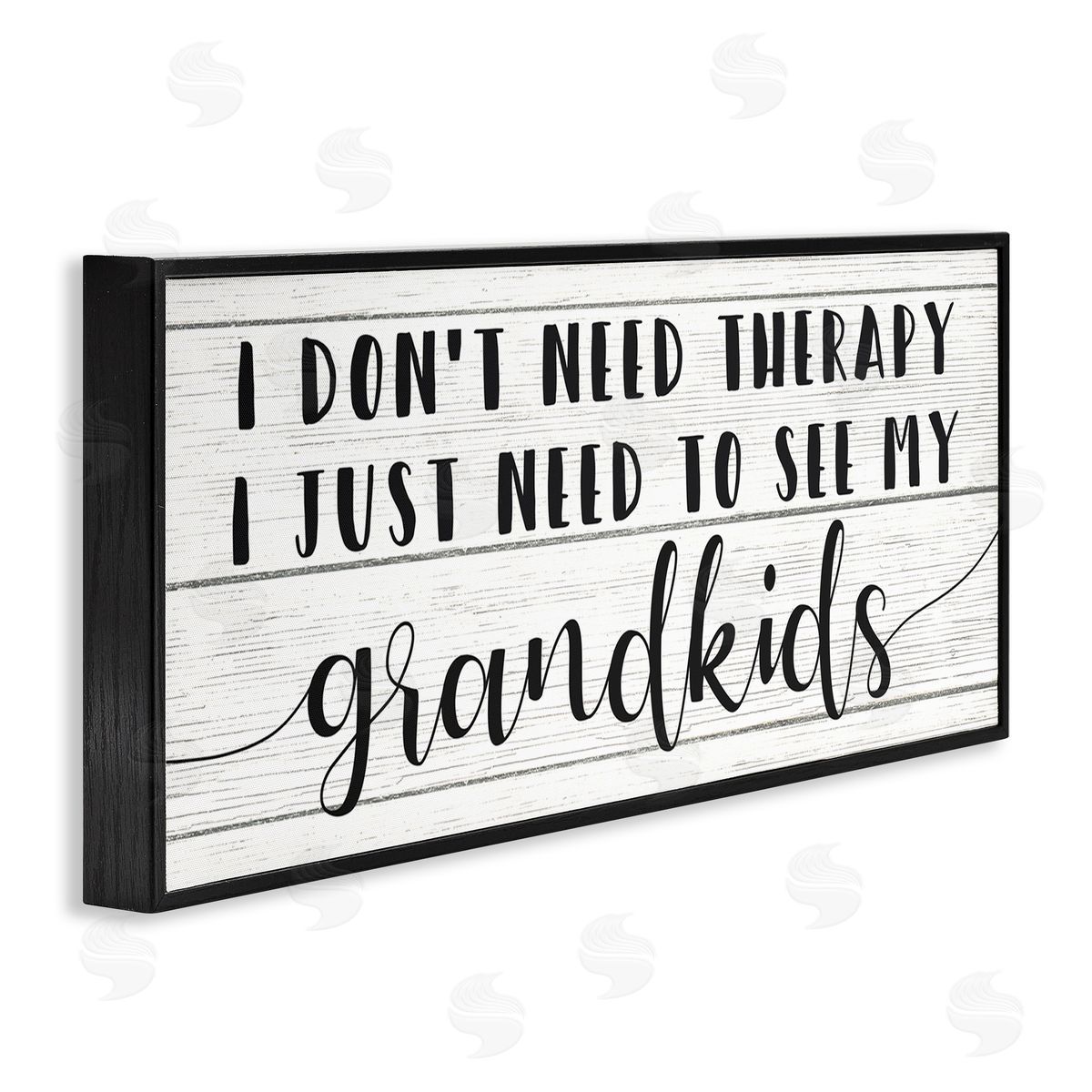 Stupell Studio Need My Grandkids Funny Therapy Reference Black Framed Giclee Wall Art